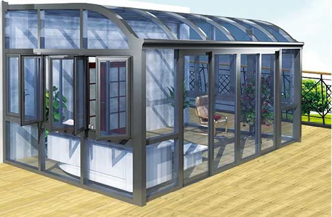 Pergola with doors and windows on all sides
