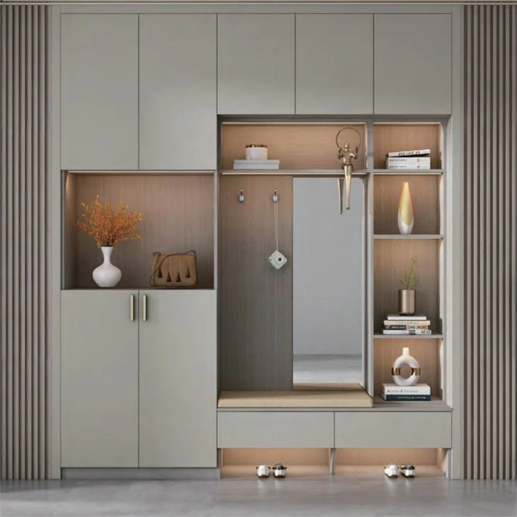 T-ki gen fòm Entryway CabinetT-ki gen fòm Kabinè Entryway