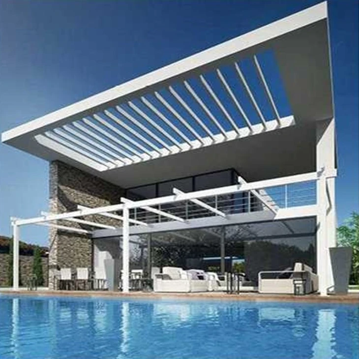 Waterproof Gazebo Awning Garden Motorized Metal Outdoor Louvered Kits Roof System Bioclimatic Aluminum Pergola For Sale
