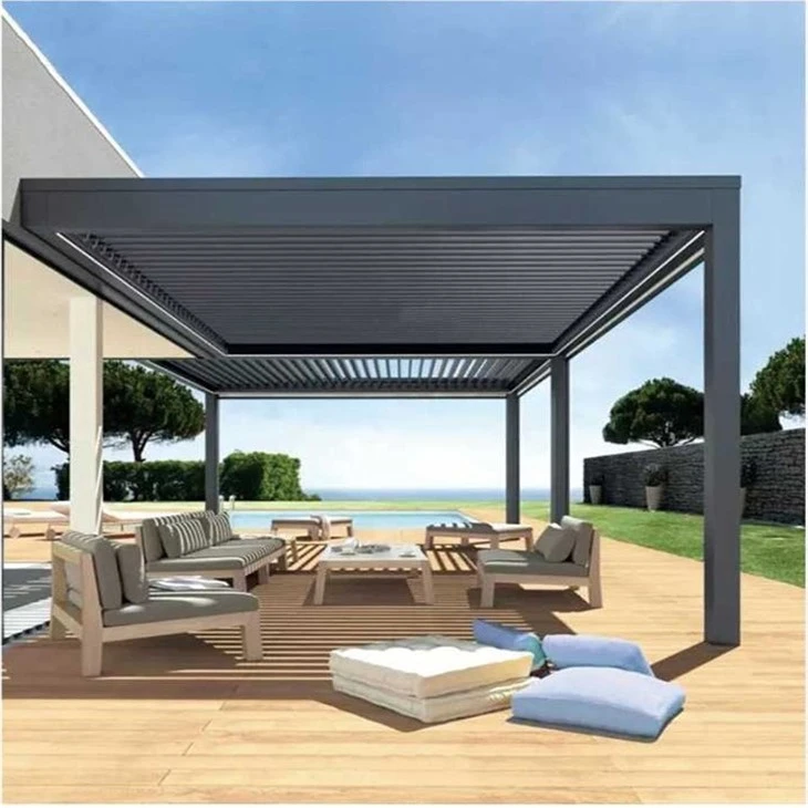 Waterproof Gazebo Awning Garden Motorized Metal Outdoor Louvered Kits Roof System Bioclimatic Aluminum Pergola For Sale