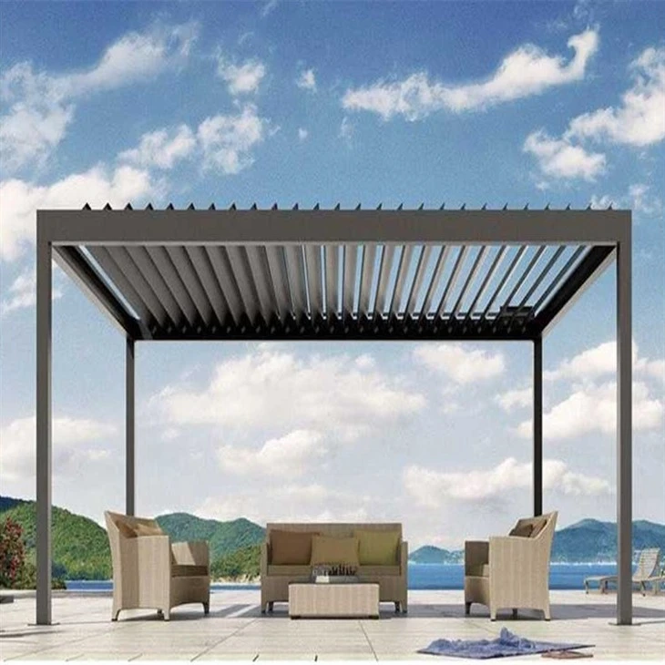 Waterproof Gazebo Awning Garden Motorized Metal Outdoor Louvered Kits Roof System Bioclimatic Aluminum Pergola For Sale