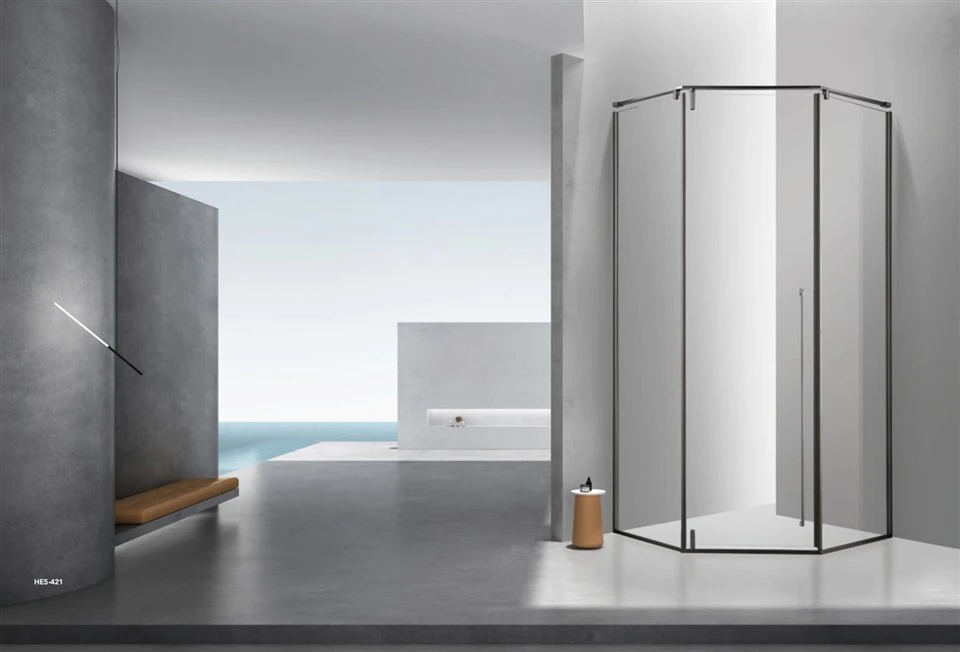 Tanpered Clear Glass Casement pòt chanm douch